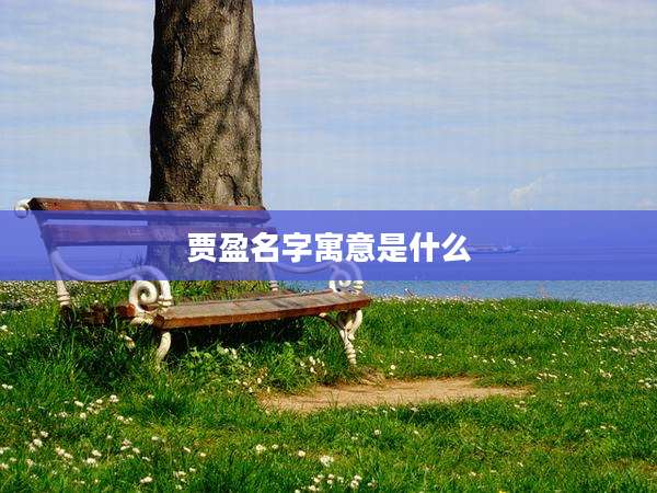 贾盈名字寓意是什么