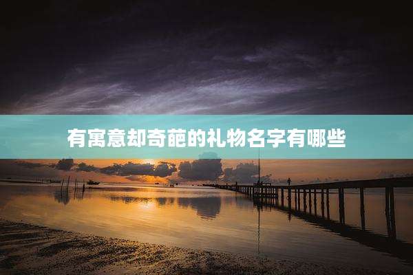 有寓意却奇葩的礼物名字有哪些