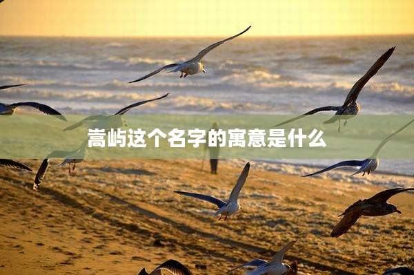 嵩屿这个名字的寓意是什么