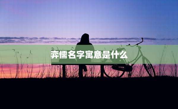 弈儒名字寓意是什么