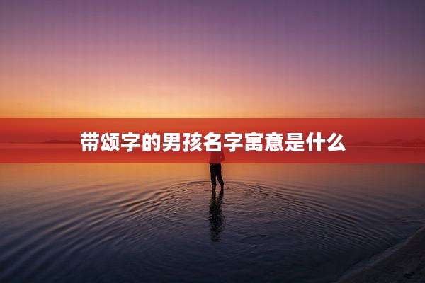 带颂字的男孩名字寓意是什么