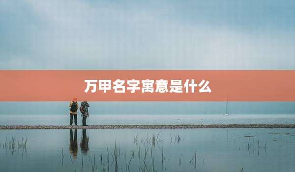 万甲名字寓意是什么