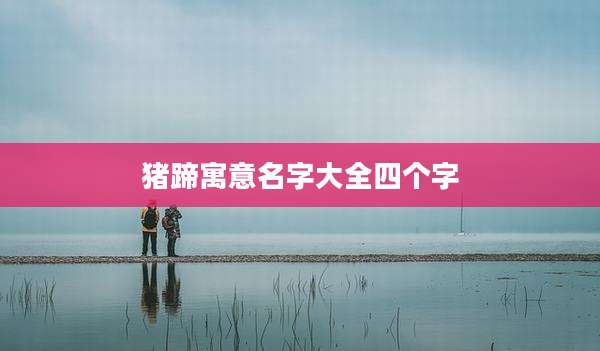 猪蹄寓意名字大全四个字