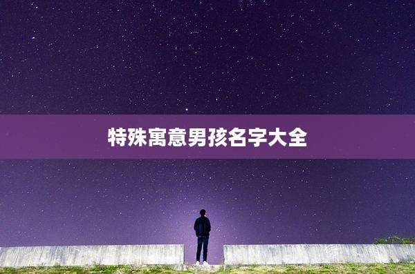 特殊寓意男孩名字大全