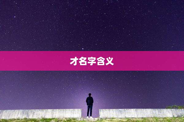 才名字含义