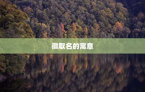 徽取名的寓意