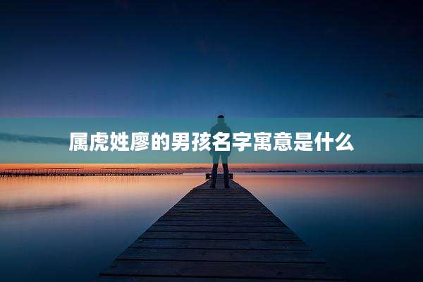 属虎姓廖的男孩名字寓意是什么