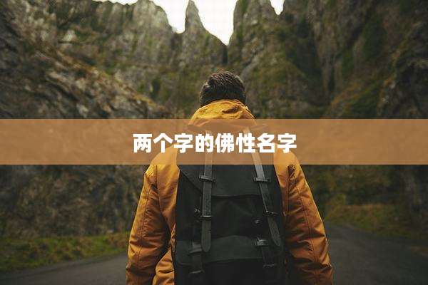 两个字的佛性名字