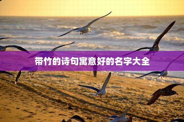 带竹的诗句寓意好的名字大全
