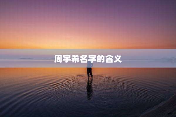 周宇希名字的含义