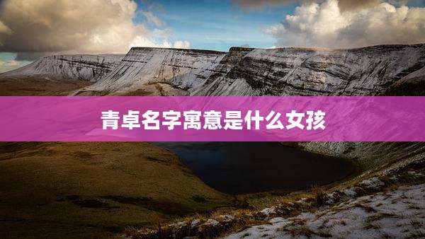 青卓名字寓意是什么女孩