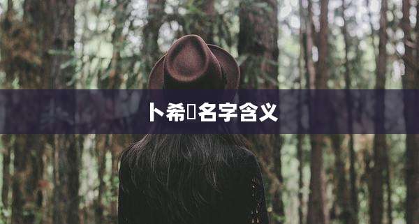 卜希旸名字含义