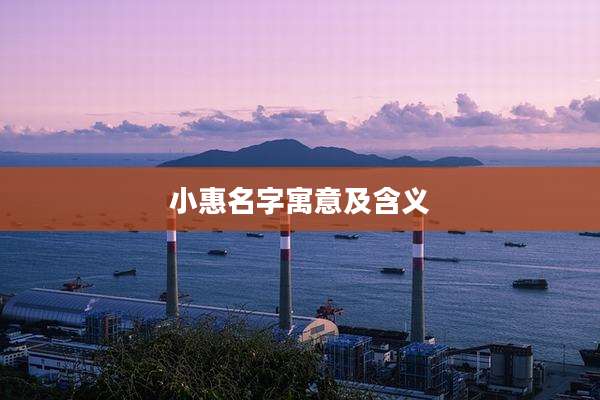 小惠名字寓意及含义