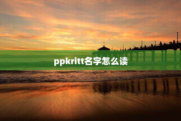 ppkritt名字怎么读