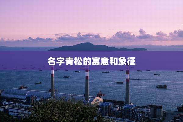 名字青松的寓意和象征