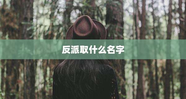 反派取什么名字