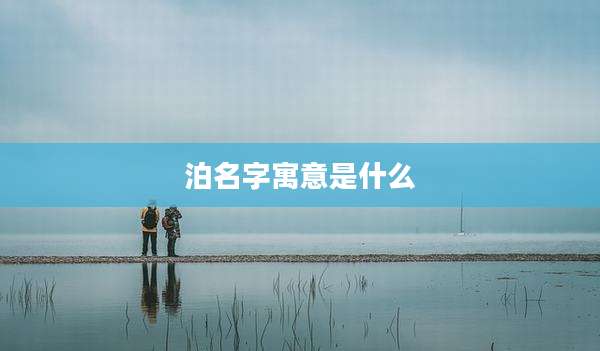 泊名字寓意是什么