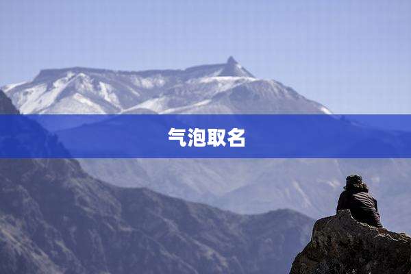 气泡取名