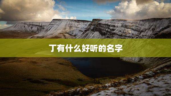 丁有什么好听的名字