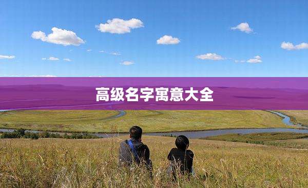 高级名字寓意大全