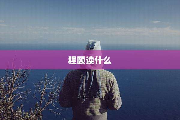 程颐读什么