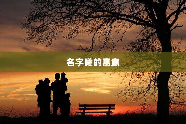 名字曦的寓意