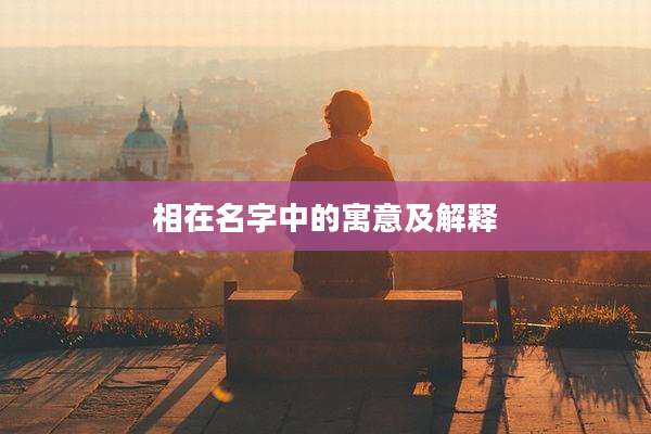 相在名字中的寓意及解释