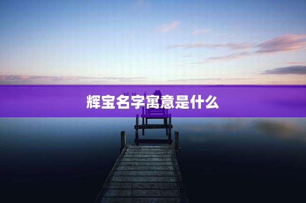 辉宝名字寓意是什么