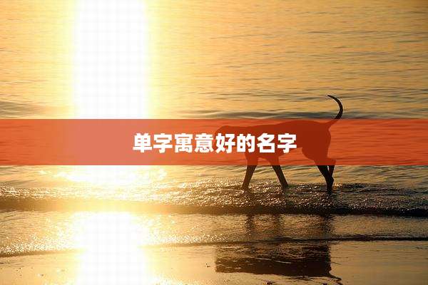 单字寓意好的名字