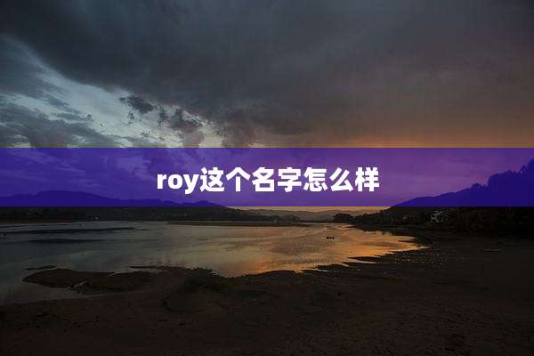 roy这个名字怎么样