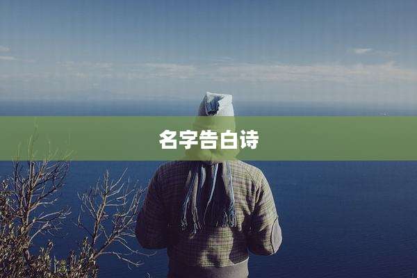 名字告白诗
