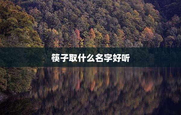 筷子取什么名字好听