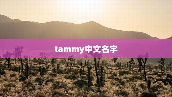 tammy中文名字