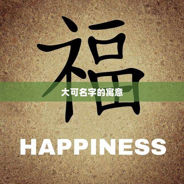 大可名字的寓意