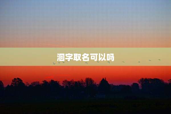 洄字取名可以吗