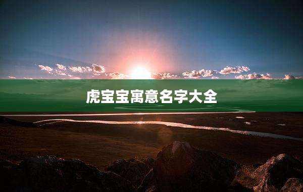 虎宝宝寓意名字大全