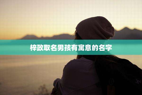 梓政取名男孩有寓意的名字