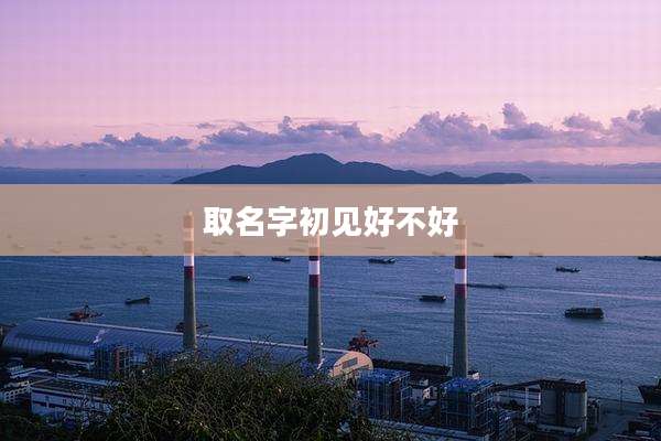 取名字初见好不好