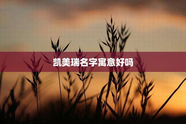 凯美瑞名字寓意好吗