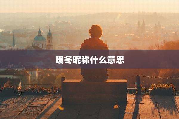 暖冬昵称什么意思