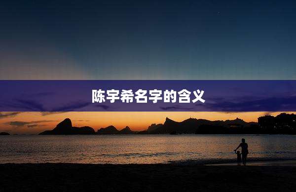 陈宇希名字的含义