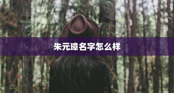 朱元璋名字怎么样