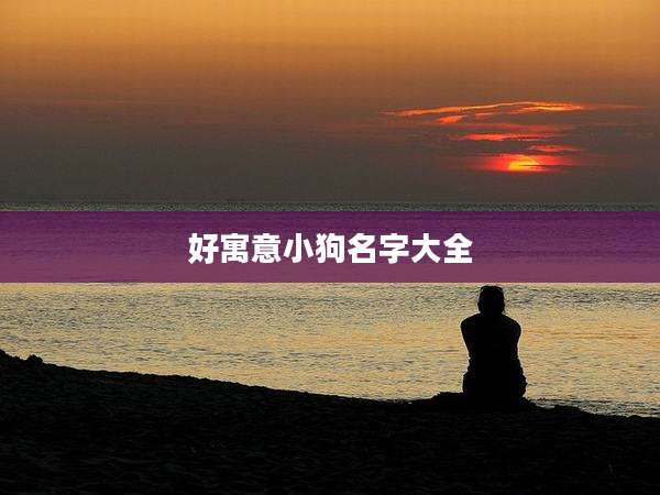 好寓意小狗名字大全