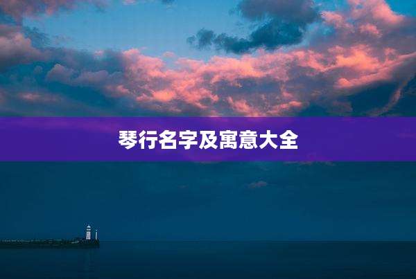 琴行名字及寓意大全