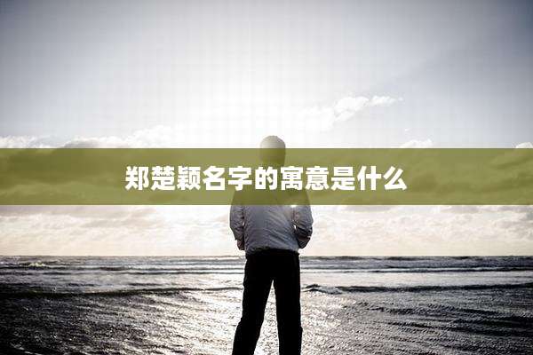 郑楚颖名字的寓意是什么