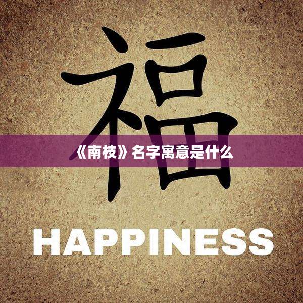 《南枝》名字寓意是什么