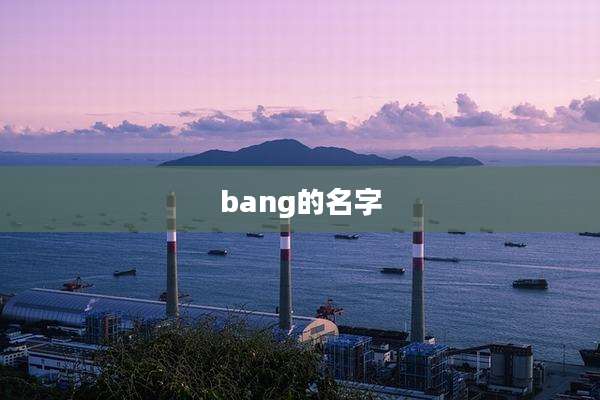 bang的名字