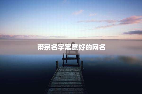 带宗名字寓意好的网名