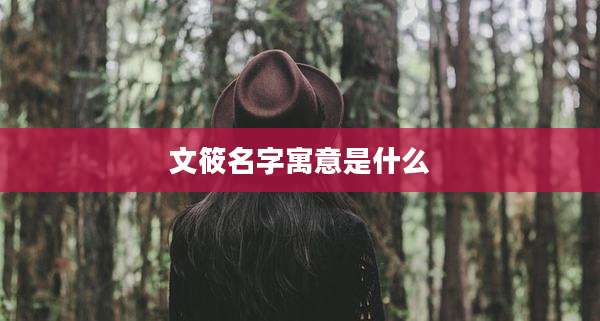 文筱名字寓意是什么