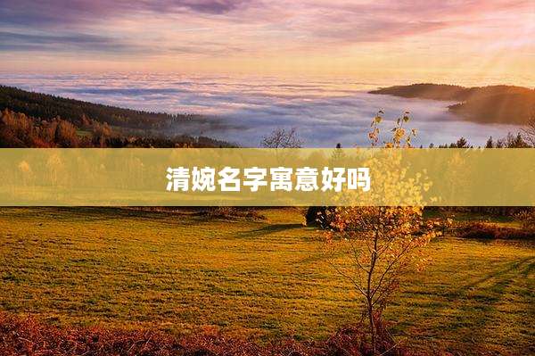 清婉名字寓意好吗